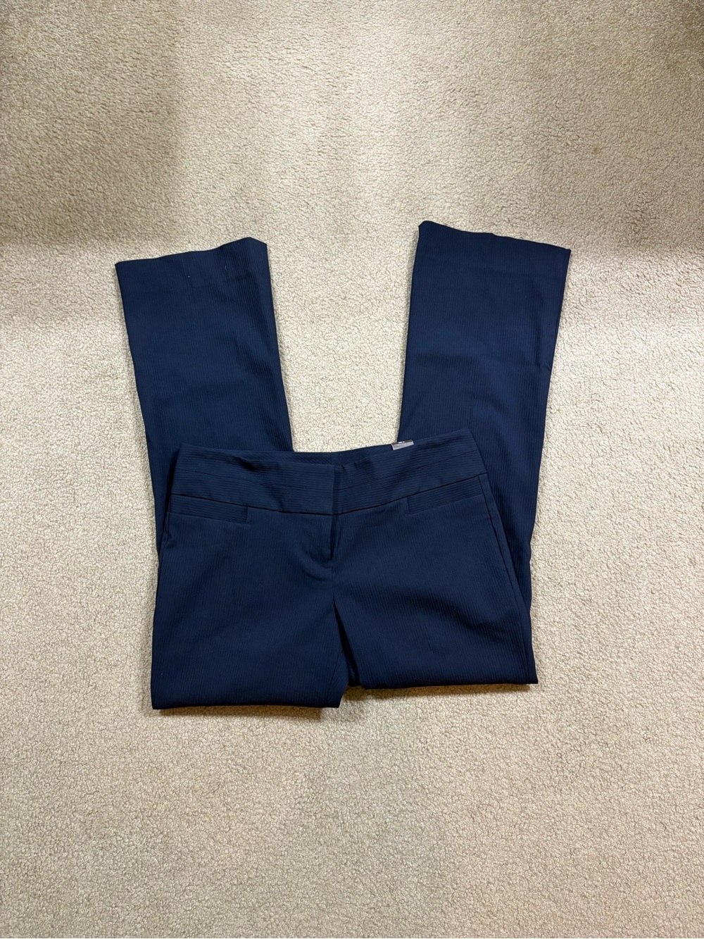 The Limited Navy Exact Stretch Straight-Leg Dress Trousers